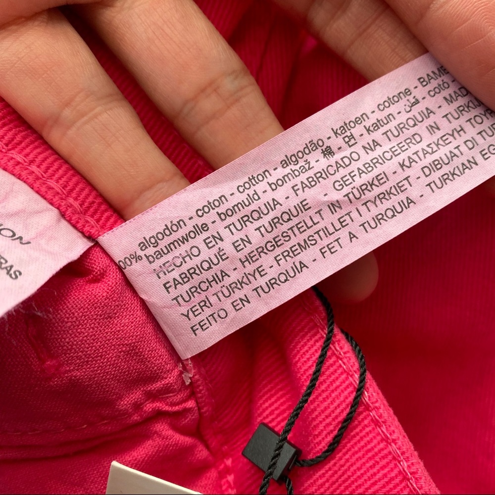 π ZARA HOT PINK DENIM COTTON SKORT! - Picture 9 of 12